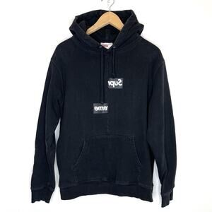 Supreme X Comme des Garcons Split Box Logo Pullover Hoodie Mens Large Black